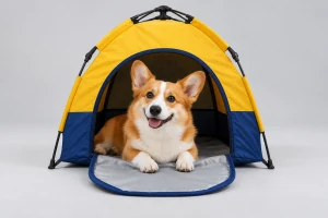 AI-edited reference: Compact pet tent frame