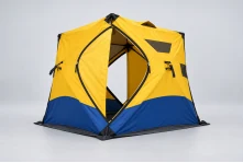 AI-edited reference: Compact shelter frame