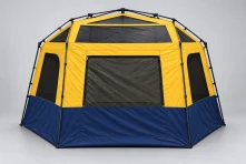 AI-edited reference: Hub-style shelter frame